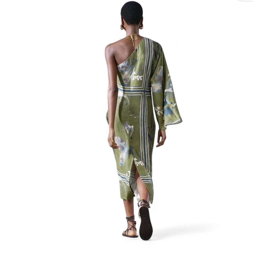 ASYMMETRICAL PRINTED DRESS – ZW COLLECTION - Picture 2 of 6